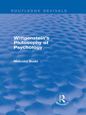 cover image of Wittgenstein's Philosophy of Psychology (Routledge Revivals)
